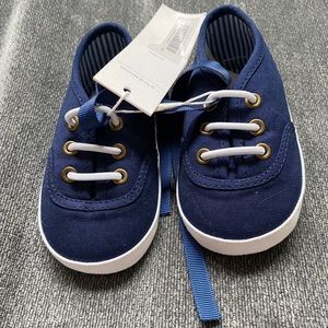 Navy Blue Sneaker Crib Shoe